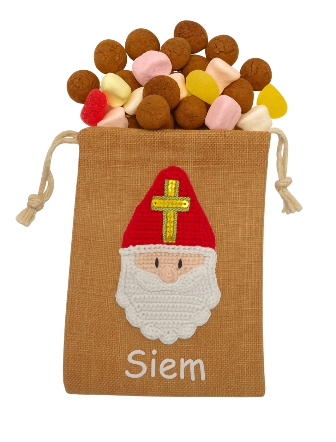 Strooigoed zakje Sinterklaas of Pietje met naam
