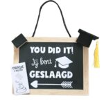 Geslaagd bordje