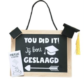 Geslaagd bordje